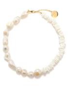 By Alona - Luana Shell & Pearl 18kt Gold-plated Necklace - Womens - White Gold
