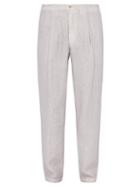 Matchesfashion.com 120% Lino - Linen Trousers - Mens - Grey