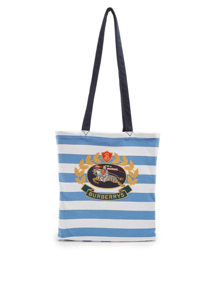 Burberry Large Marine-stripe Cotton Tote