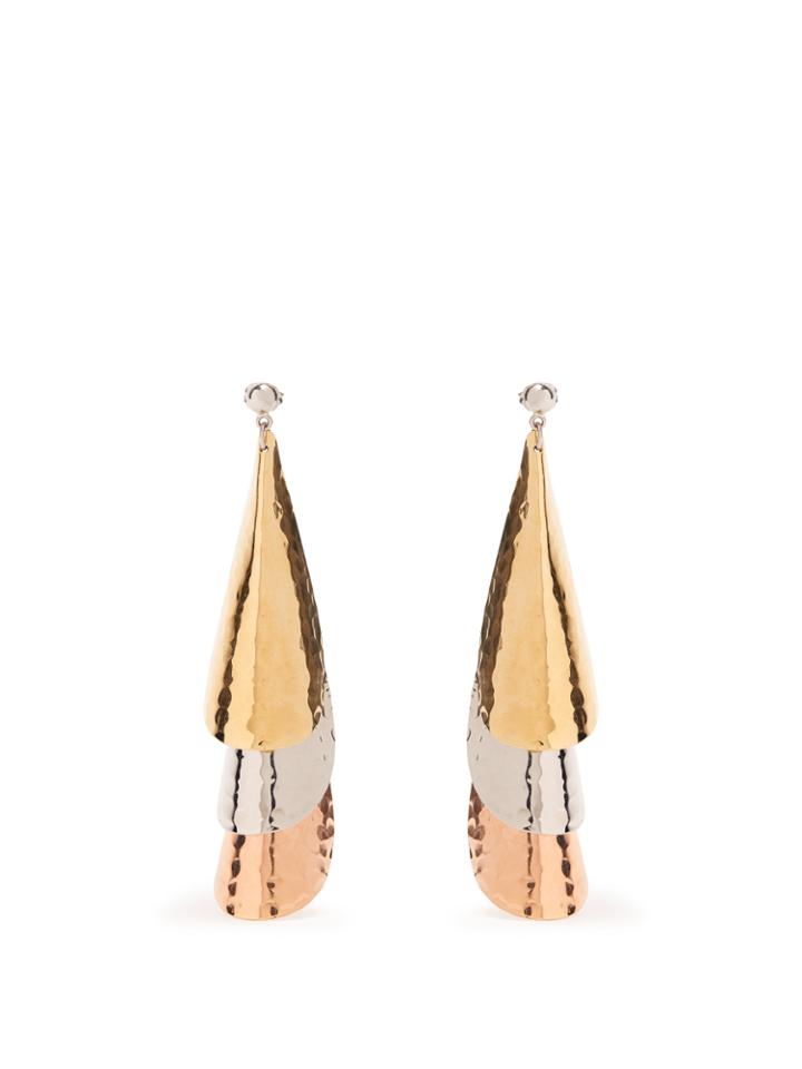 J.w.anderson Layered-bells Silver And Gold-plated Earrings