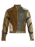 Matchesfashion.com Gmbh - Ari Panelled Reclaimed Leather Jacket - Mens - Green
