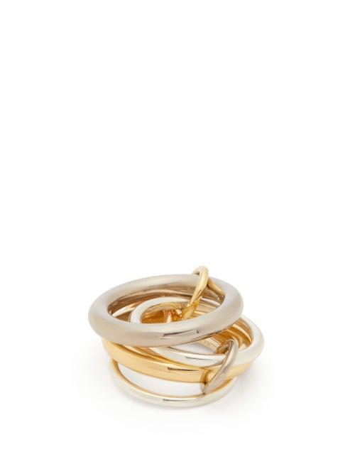 Matchesfashion.com Spinelli Kilcollin - Cici 18kt Gold & Sterling Silver Ring - Womens - Black