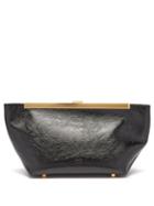 Matchesfashion.com Khaite - Aimee Patent-leather Clutch Bag - Womens - Black