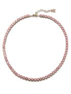 Amina Muaddi - Tennis-chain Crystal Necklace - Womens - Pink