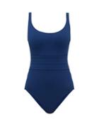 Matchesfashion.com Eres - Asia Scoop Neck Swimsuit - Womens - Blue