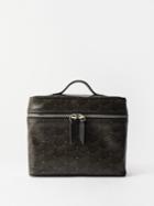 Mtier - Many Days Coated Canvas Wash Bag - Mens - Brown