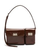 Matchesfashion.com By Far - Billy Patent-leather Shoulder Bag - Womens - Dark Brown