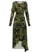 Matchesfashion.com Preen By Thornton Bregazzi - Ashley Oak Leaf Print Dress - Womens - Black Multi
