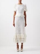 The Vampire's Wife - Heidi Cutout-back Leavers-lace Dress - Womens - Ivory