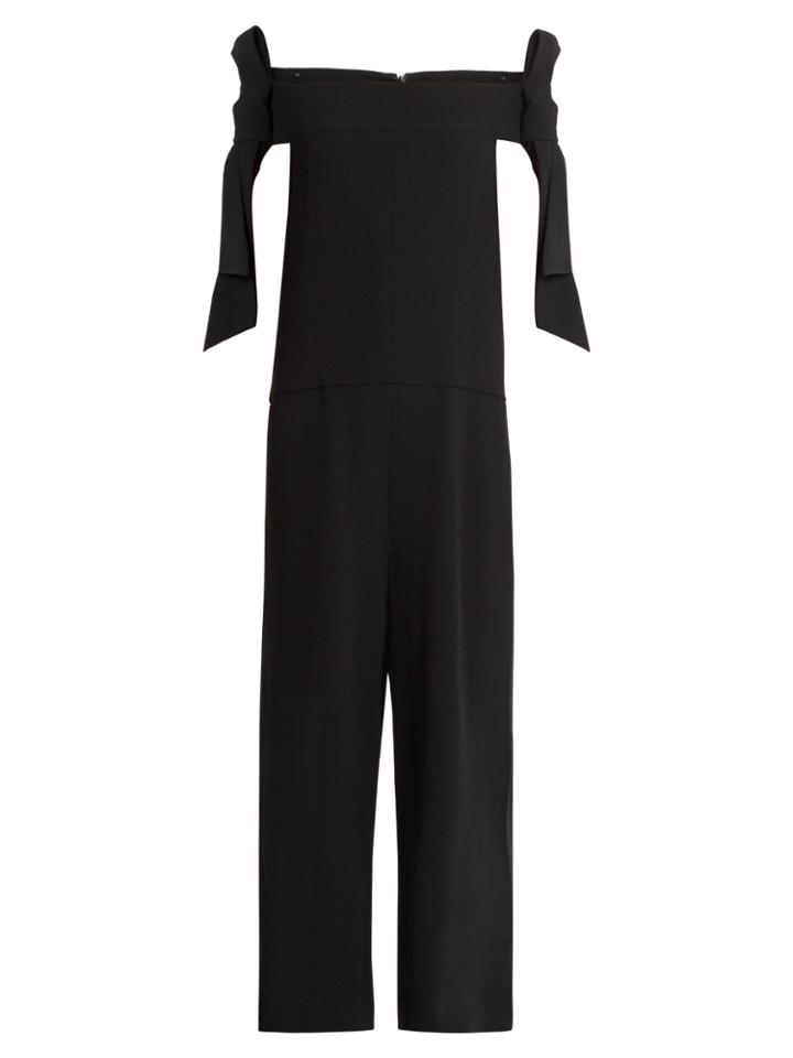 Tibi Off-the-shoulder Cady Jumpsuit