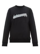 Matchesfashion.com Lanvin - Hidden Logo Print Cotton Sweatshirt - Mens - Black