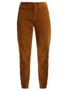 Matchesfashion.com Saint Laurent - Straight Leg Corduroy Jeans - Womens - Light Brown