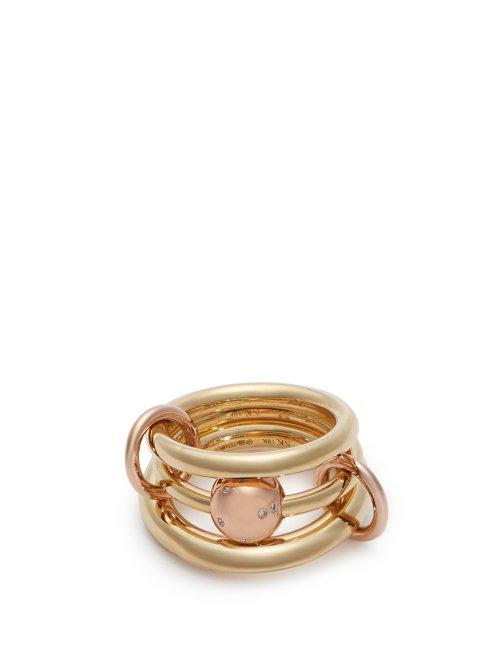 Matchesfashion.com Spinelli Kilcollin - Neptune Diamond & 18kt Gold Ring - Womens - Gold