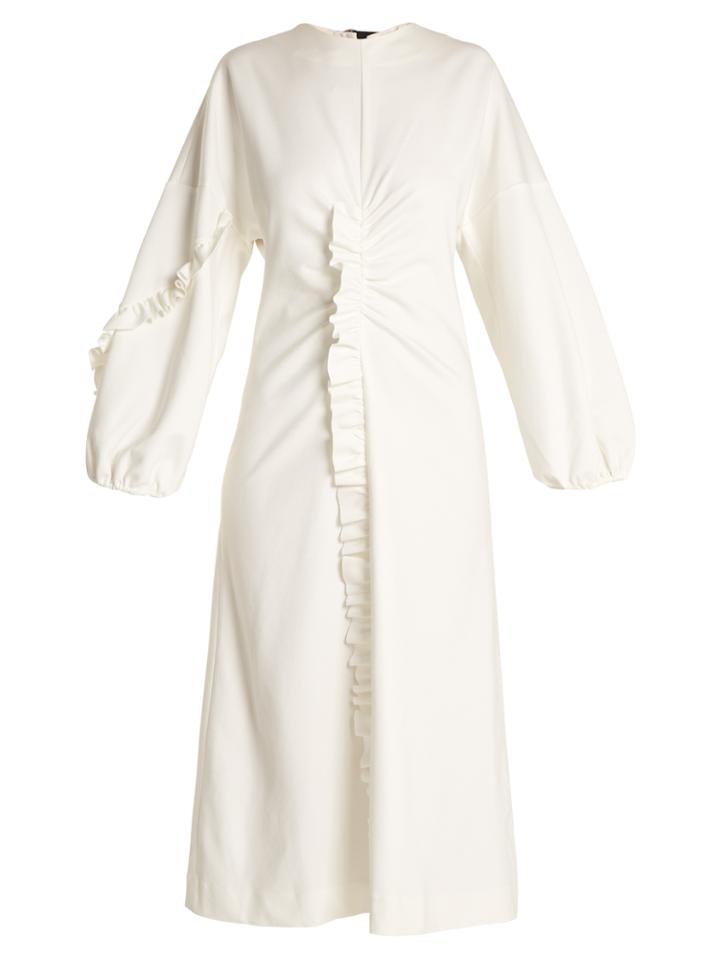 Tibi Bond Ruffled Jersey Midi Dress