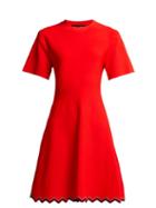 Matchesfashion.com Proenza Schouler - Zigzag Hem Stretch Knit Dress - Womens - Red