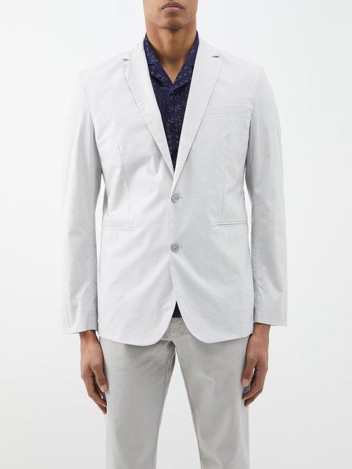 Orlebar Brown - Ullock Notch-lapel Cotton-blend Blazer - Mens - Light Grey