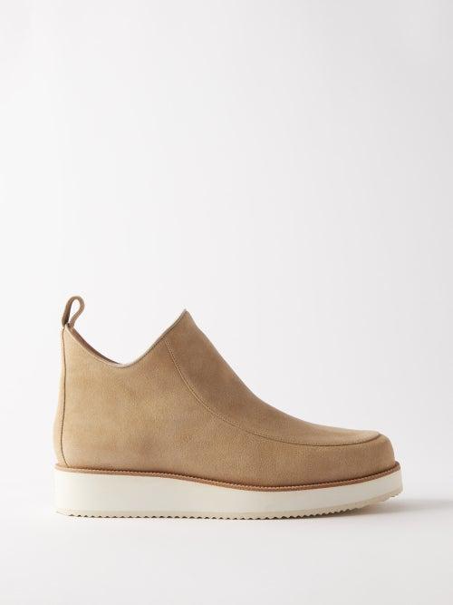 Gabriela Hearst - Harry Suede Ankle Boots - Womens - Beige