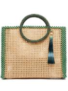 Matchesfashion.com Rosantica By Michela Panero - Elle Wooden Bead Tote Bag - Womens - Green Multi