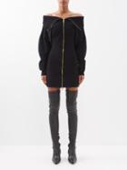 Az Factory X Thebe Magugu - Off-the-shoulder Knit Mini Dress - Womens - Black