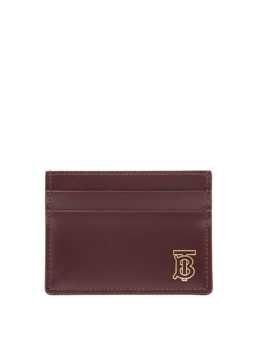 Matchesfashion.com Burberry - Sandon Tb Embossed Leather Cardholder - Mens - Red