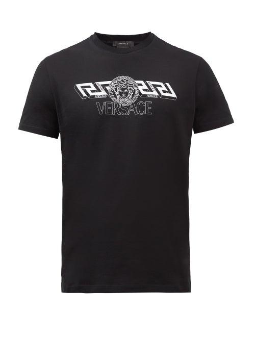 Versace - Medusa Head-print Cotton-jersey T-shirt - Mens - Black