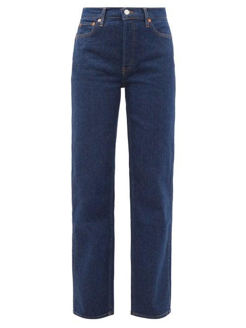 Re/done - 90s Straight-leg Jeans - Womens - Dark Denim