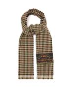 Matchesfashion.com Gucci - Houndstooth Wool Scarf - Mens - Brown