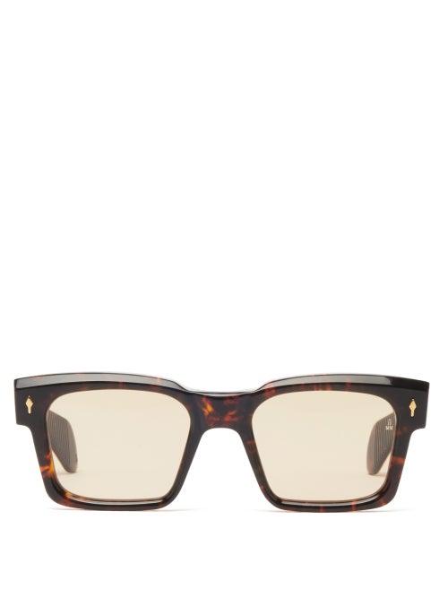 Jacques Marie Mage - Kaine Square Tortoiseshell-acetate Sunglasses - Mens - Brown