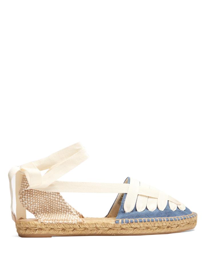 Castañer Jeans Lace-up Canvas Espadrilles