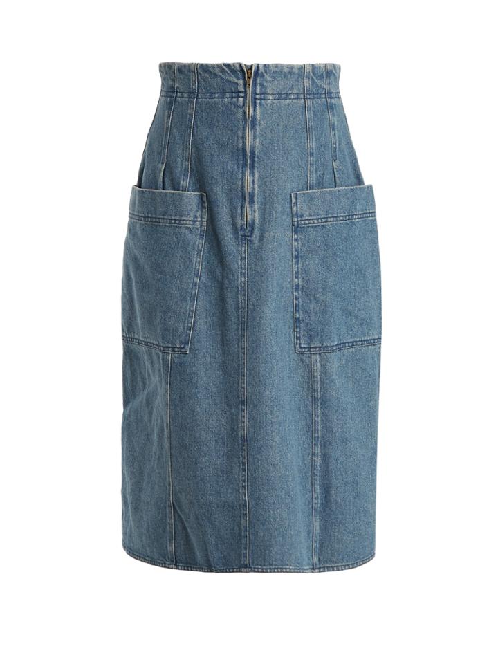 Apiece Apart A-line Cotton-denim Skirt