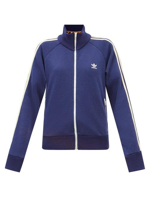 Adidas X Wales Bonner - Logo-embroidered Jersey Track Jacket - Womens - Blue