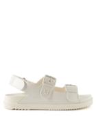 Gucci - Gg-studded Rubber Sandals - Womens - Cream