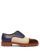 Matchesfashion.com Christian Louboutin - Hubertus Canvas And Leather Oxford Shoes - Mens - Multi