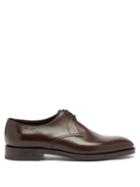 John Lobb - Haldon Leather Derby Shoes - Mens - Dark Brown