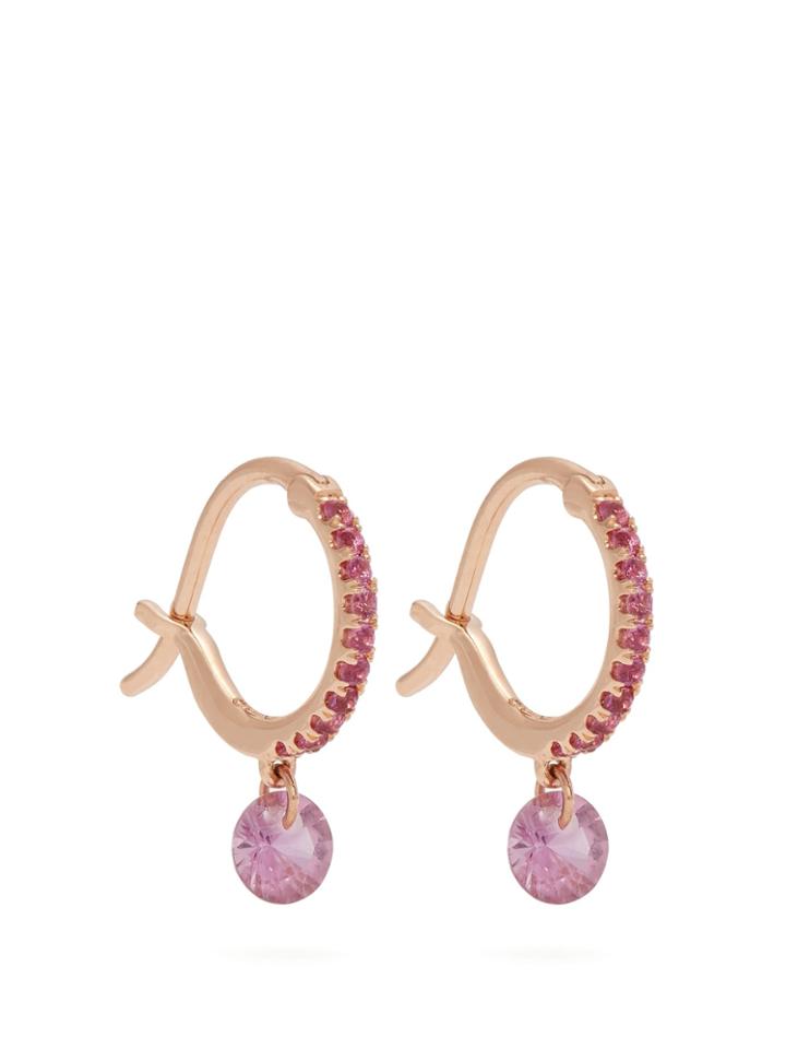 Raphaele Canot Set Free Sapphire & Rose-gold Earrings