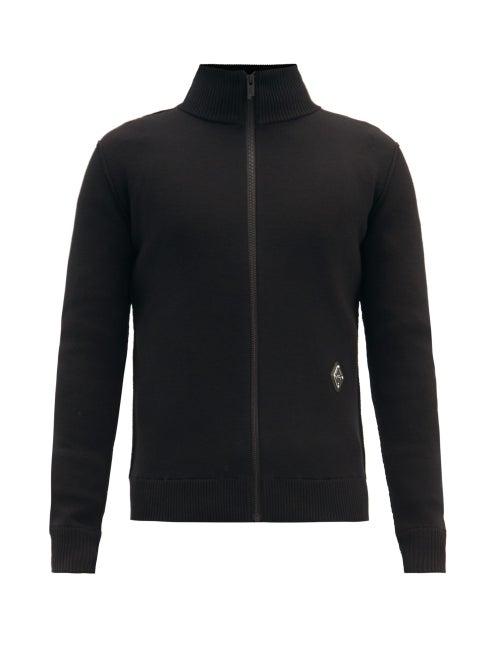 Matchesfashion.com A-cold-wall* - High-neck Zipped Wool-blend Sweater - Mens - Black