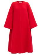 Matchesfashion.com Emilia Wickstead - Alyena Single-breasted Crepe Opera Coat - Womens - Red