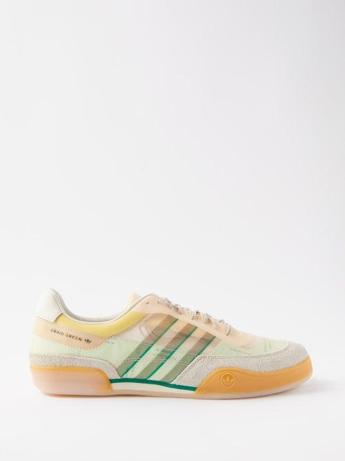 Adidas X Craig Green - Squash Polta Akh Twill And Suede Trainers - Mens - Cream