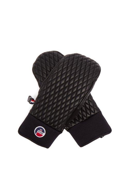 Matchesfashion.com Fusalp - Albinen Technical Leather Ski Mittens - Womens - Black