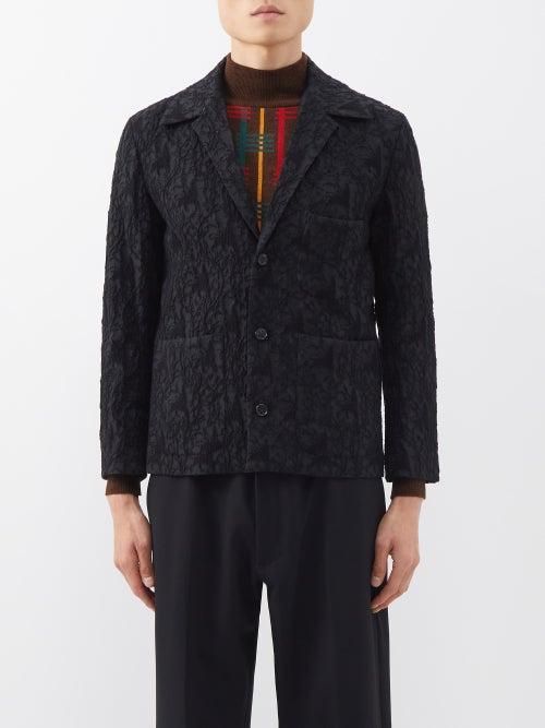 Sasquatchfabrix. - Jah Lion Textured-jacquard Jacket - Mens - Black