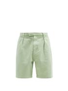 Matchesfashion.com E. Tautz - Wide-leg Denim Shorts - Mens - Green