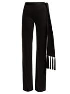 Matchesfashion.com Galvan - Vesper Tassel Belt Flared Trousers - Womens - Black