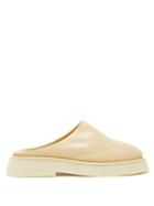 Wandler - Rosa Leather Backless Loafers - Womens - Beige