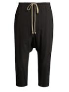 Rick Owens Dropped-crotch Cropped Cady Trousers