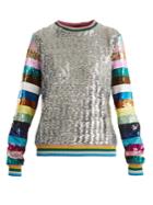 Mary Katrantzou Magpie Sequin-embellished Crew-neck Sweatshirt
