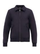 Matchesfashion.com A.p.c. - Sutherland Wool-blend Twill Harrington Jacket - Mens - Dark Navy