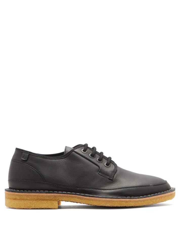 Lanvin Round-toe Matte-leather Derby Shoes