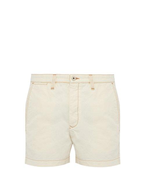 Matchesfashion.com Loewe - Cotton Denim Shorts - Mens - White