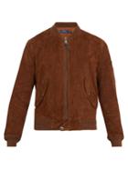 Polo Ralph Lauren Baseball-collar Suede Bomber Jacket