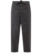 Barena Venezia - Pavion Cropped Cotton-blend Poplin Trousers - Mens - Dark Grey